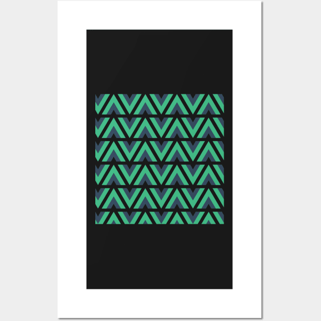 Vue.JS Pattern Wall Art by hipstuff